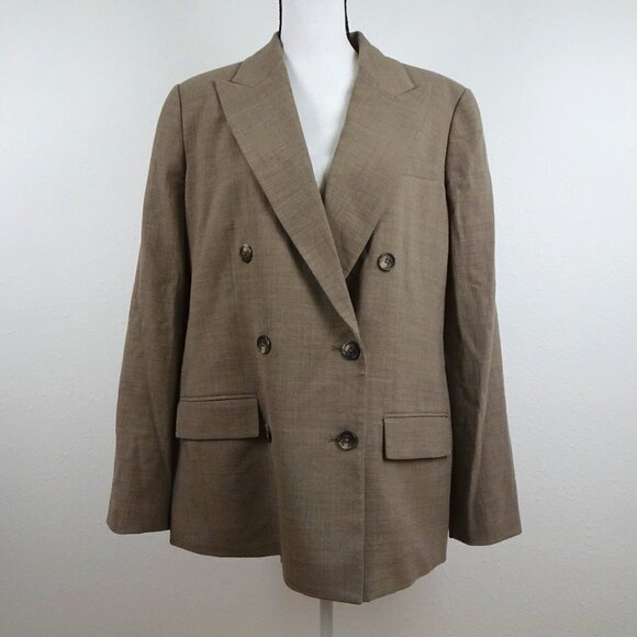 Ralph Lauren Blazer Women's Size 16 Brown Wool Blend Career Professional - Picture 1 of 8